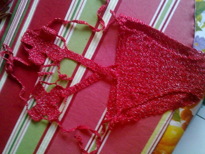 trikini crochet rouge